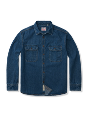 ウォッシュ ブルー ヴィンテージ デニムシャツ