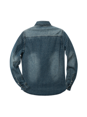 アメカジストライプ柄デニムシャツ