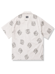 風神雷神プリント キューバシャツ