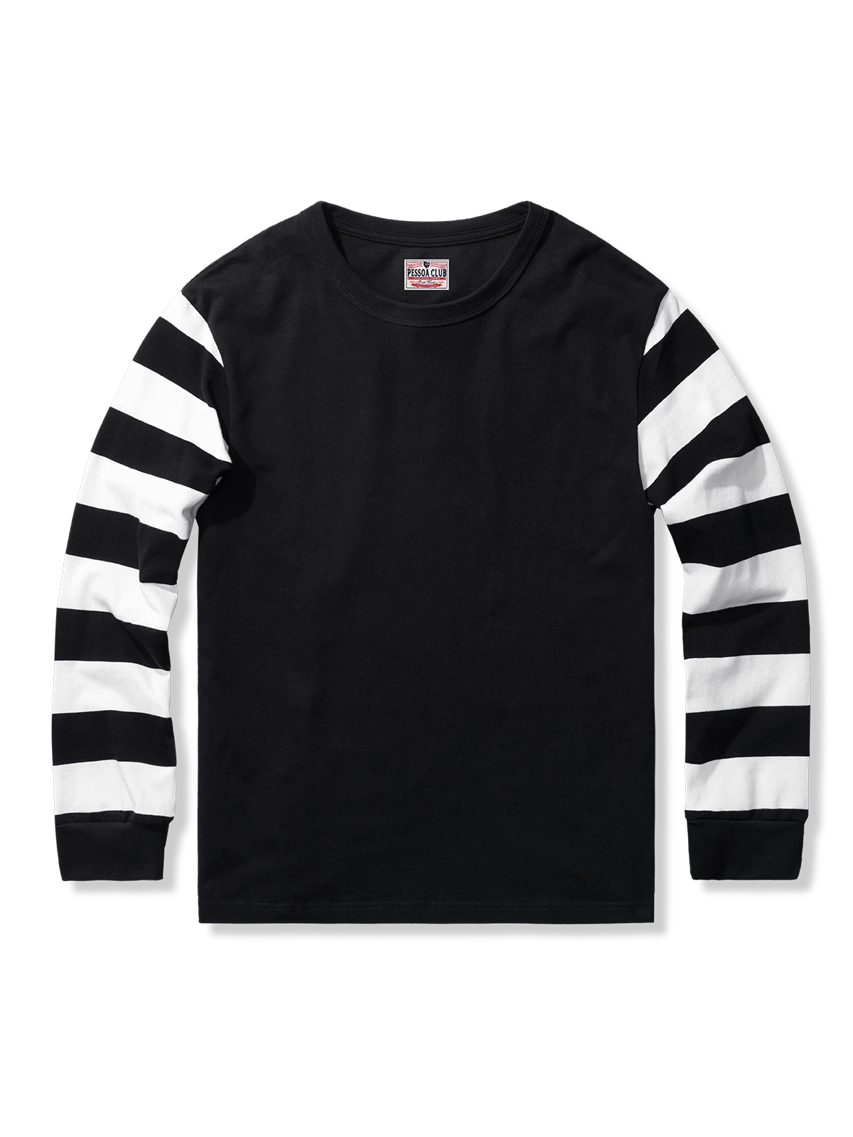 袖ボーダー切替バイカーロンT　ヘビーウェイト