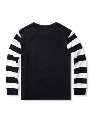 袖ボーダー切替バイカーロンT　ヘビーウェイト