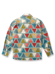 ジオメトリック柄 ロング スリーブ シャツ