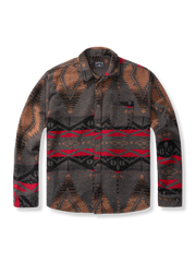 ウォッシュ加工 綿毛織り エスニック シャツ