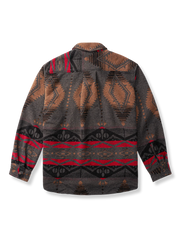 ウォッシュ加工 綿毛織り エスニック シャツ