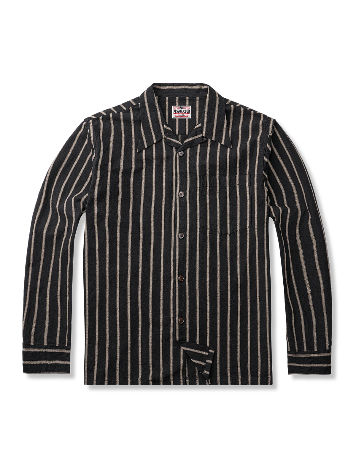 先染め ストライプ コットン キューバシャツ