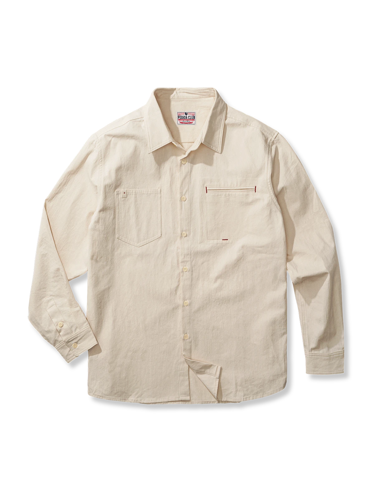 コットン シェルカラー ロン グ スリーブ レトロ シャツ