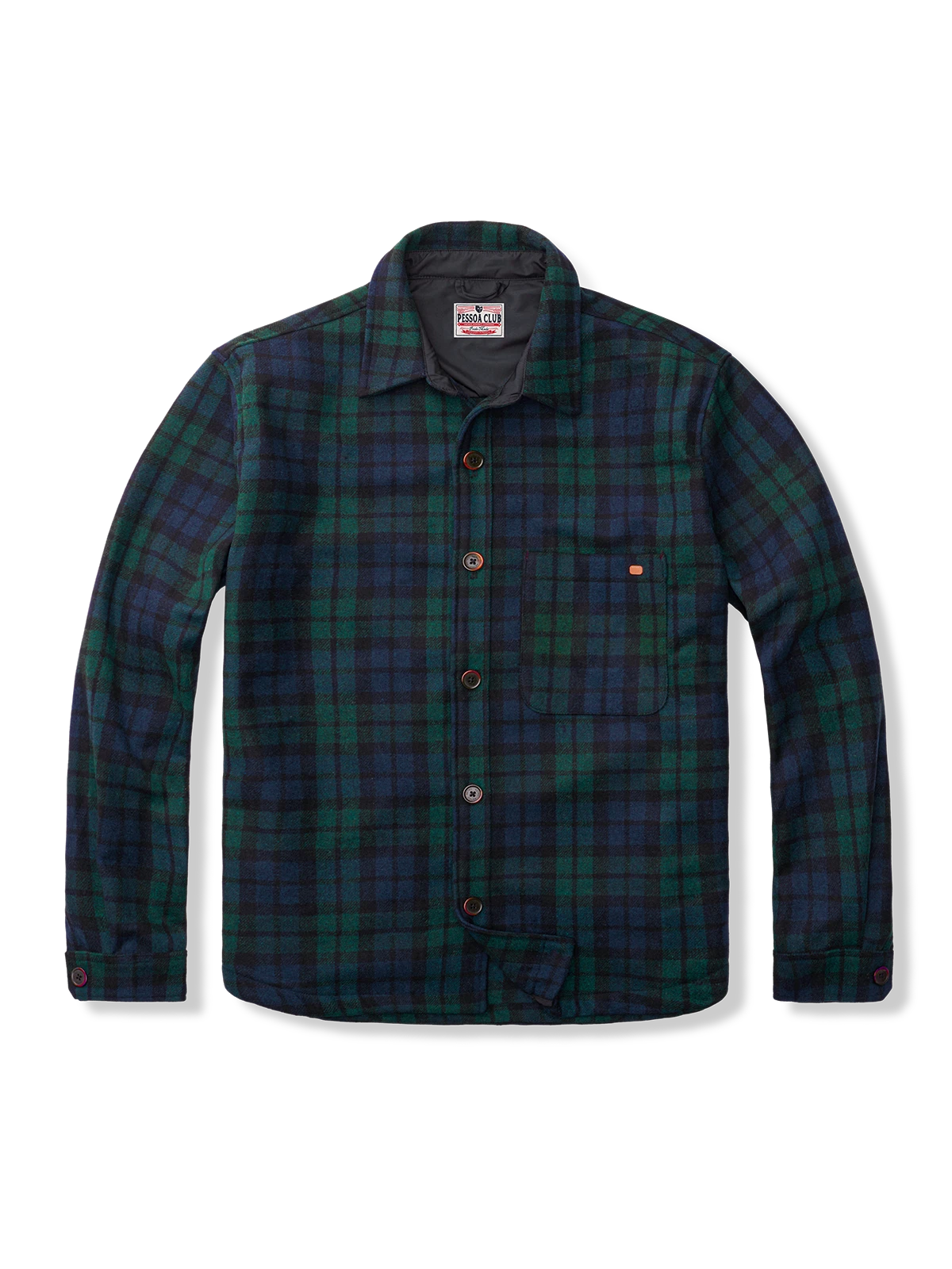 羊毛混紡チェックシャツジャケット