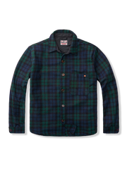 羊毛混紡チェックシャツジャケット