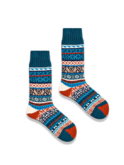 3足セット エスニック柄 厚手ソックス#PA