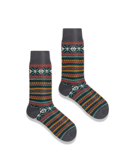 3足セット エスニック柄 厚手ソックス#PB
