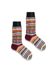 3足セット エスニック柄 厚手ソックス#PB