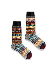 3足セット エスニック柄 厚手ソックス#PD