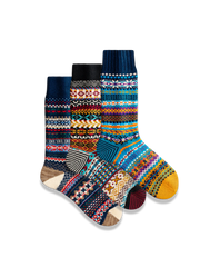 3足セット エスニック柄 厚手ソックス#PD