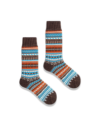 3足セット エスニック柄 厚手ソックス#PE