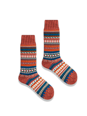 3足セット エスニック柄 厚手ソックス#PE