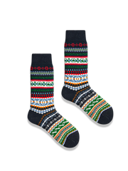 3足セット エスニック柄 厚手ソックス#PG