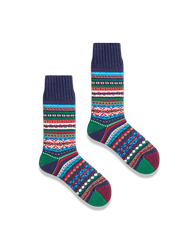 3足セット エスニック柄 厚手ソックス#PK