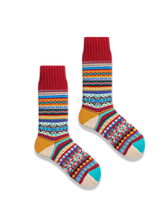 3足セット エスニック柄 厚手ソックス#PK