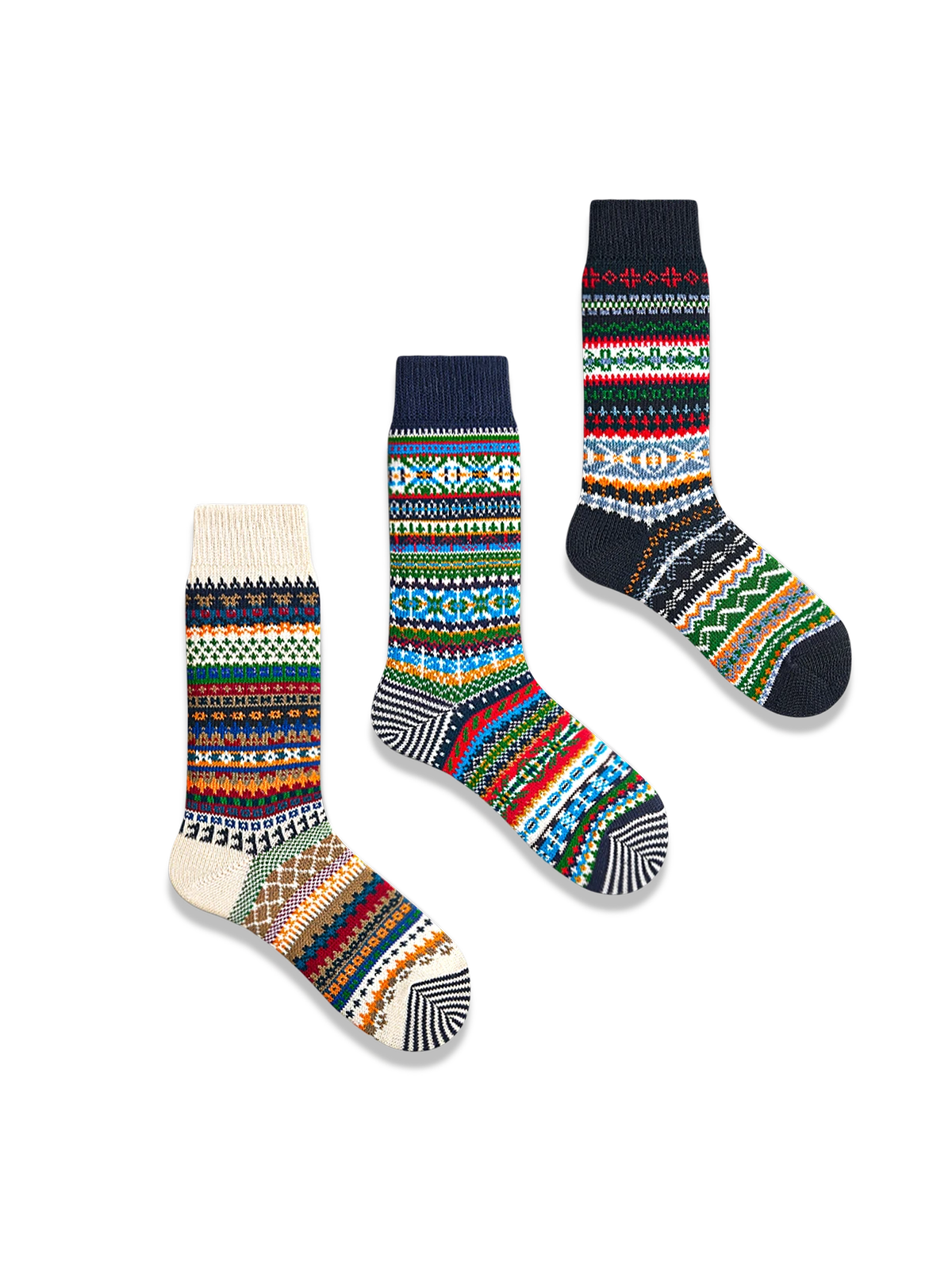 3足セット エスニック柄 厚手ソックス#PL