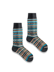 3足セット エスニック柄 厚手ソックス#PN