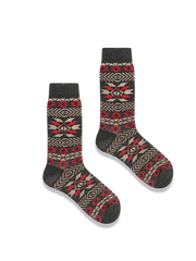 3足セット エスニック柄 厚手ソックス#PO