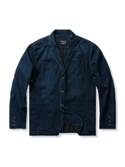 マルチストライプ裏地 デニムブレザージャケット