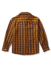 織り 染め 純綿 チェック シャツ