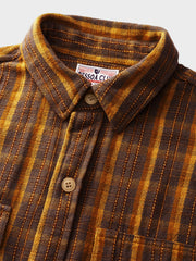 織り 染め 純綿 チェック シャツ