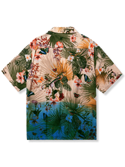 【予約】グラデーション 藍染めアロハシャツ