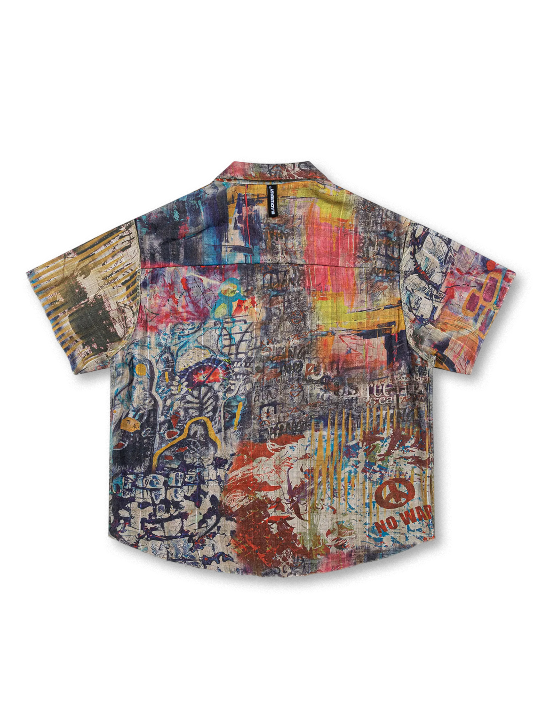 リバーシブルグラフィティ＆チェックシャツ前面全体