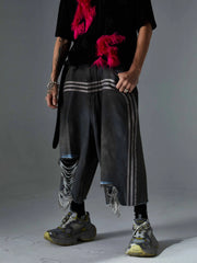 ストレートデニムショーツ正面全体
