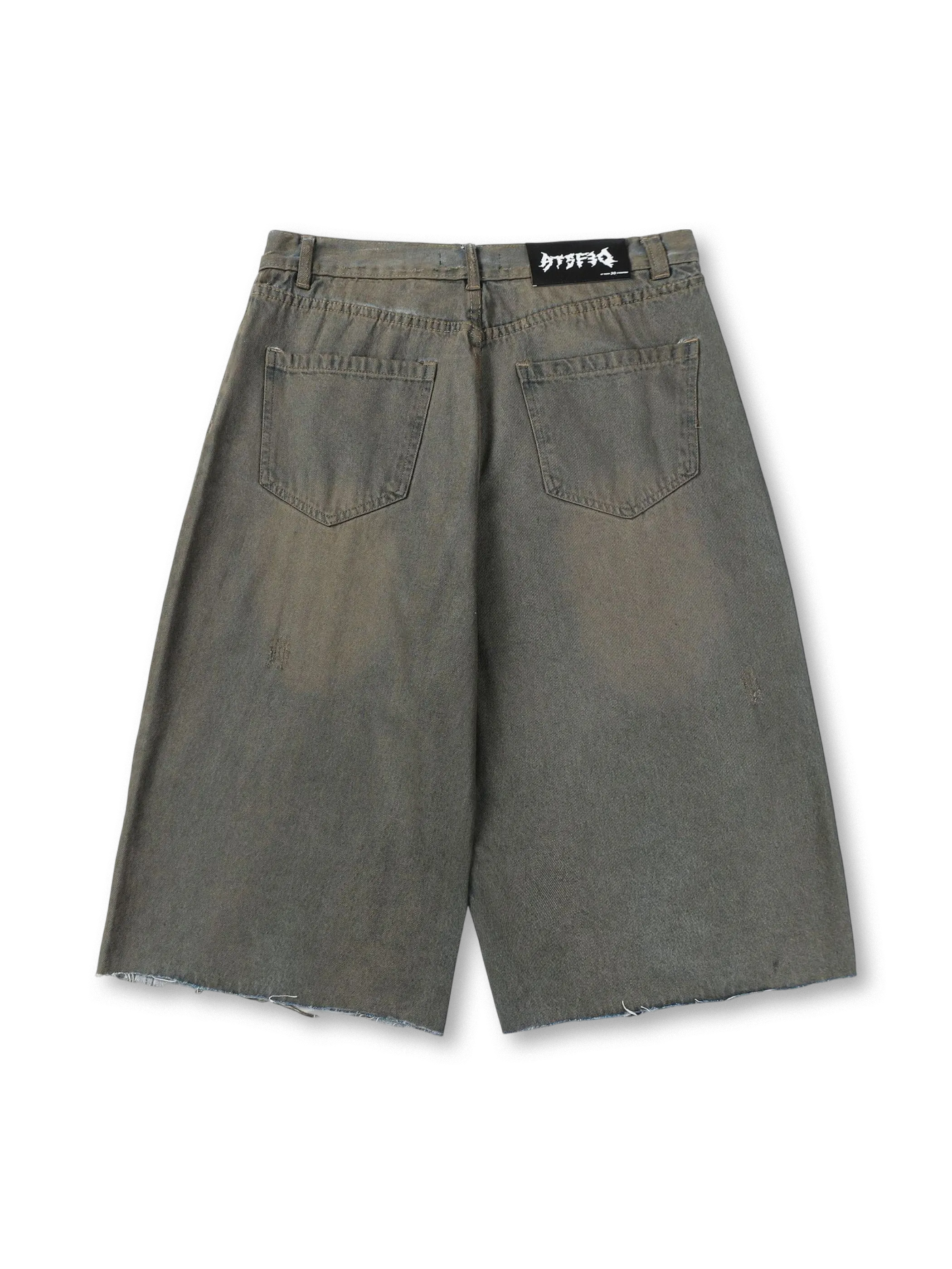 ストレートデニムショーツ正面全体
