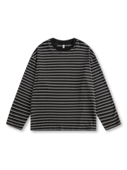 レトロストライプ長袖シャツの全体