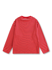 レトロストライプ長袖シャツの全体