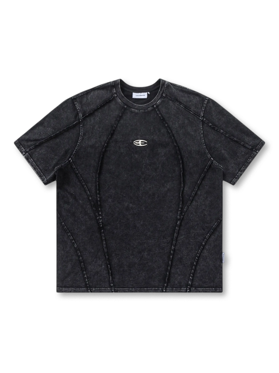 ウォッシュドパネルステッチTシャツ正面