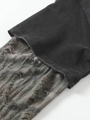 ウォッシュドレイヤードダメージロングTシャツ