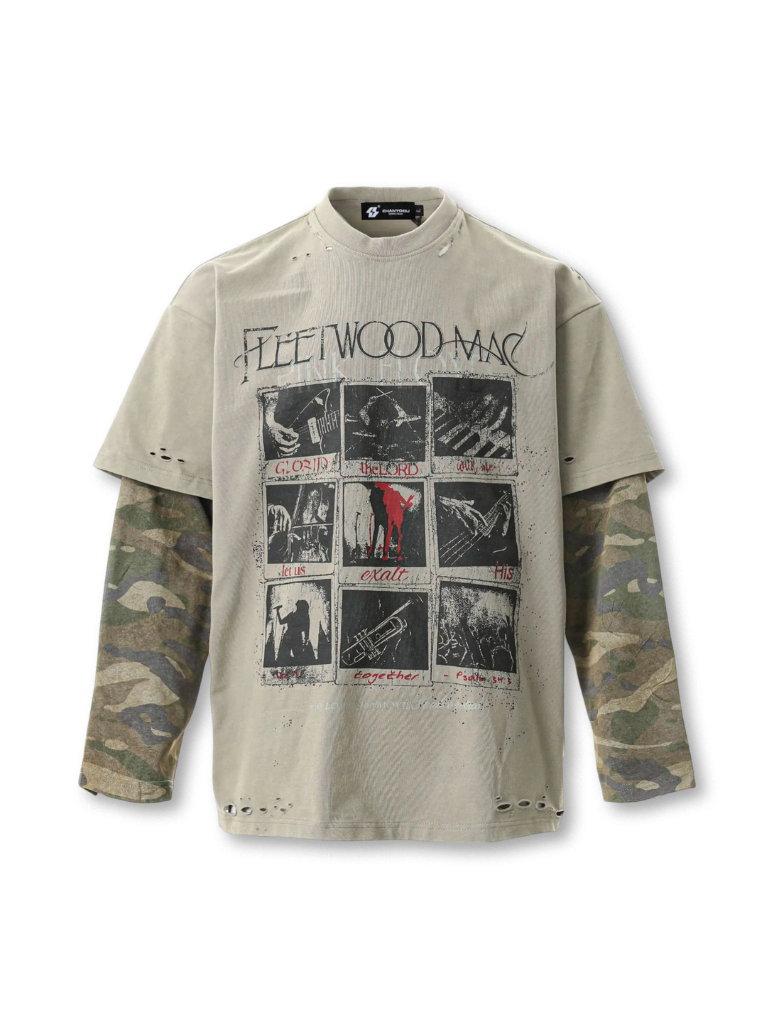ヴィンテージロックレイヤードTシャツ正面
