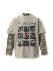 ヴィンテージロックレイヤードTシャツ正面
