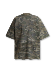 フロント全体のヴィンテージカモフォトプリントTシャツ