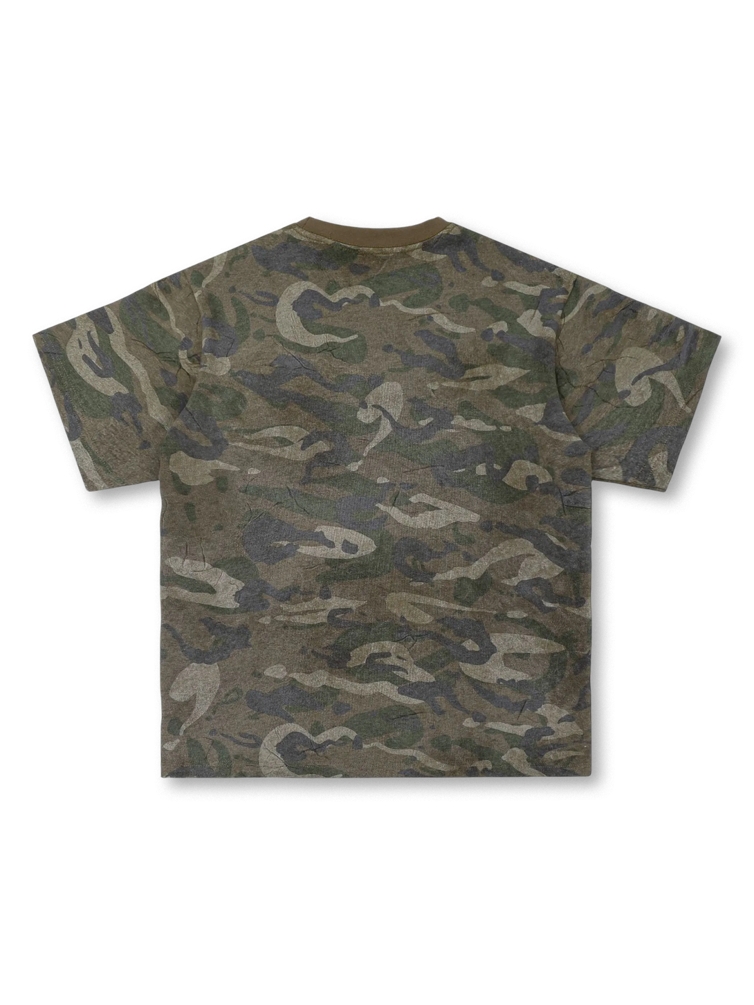 フロント全体のヴィンテージカモフォトプリントTシャツ