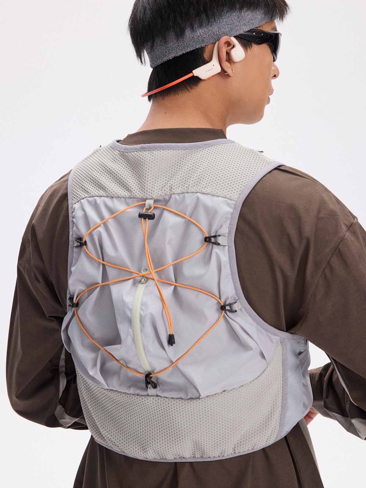 工装カラーブロック機能性ベスト 全体展示