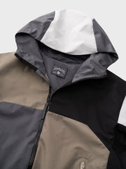 フード付き カラー パネル ジャケット