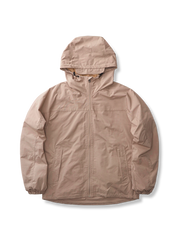 メッシュ裏地付きの防風防水ジャケット。