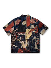 三国武将柄 リヨセル キューバシャツ