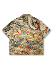 八仙過海プリントTENCEL®キューバシャツ