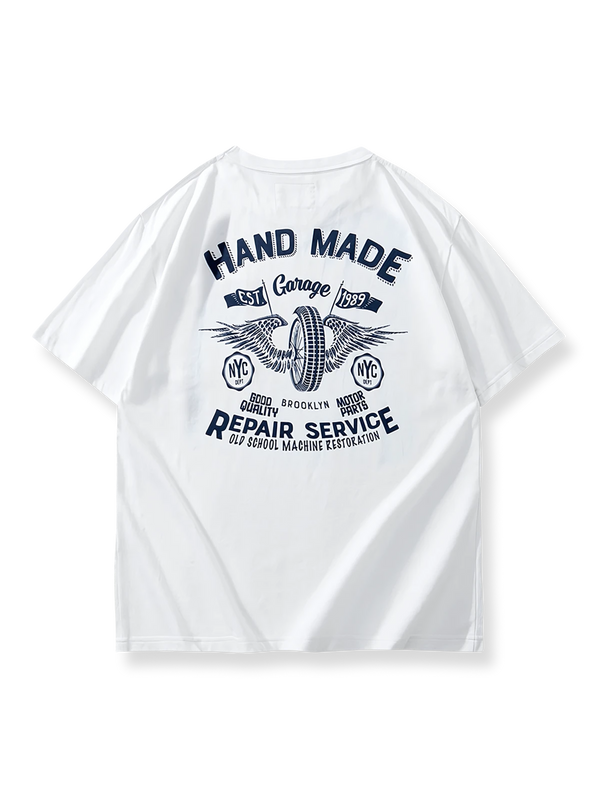 “CAMP HULEN”プリントとU.S. ARMYロゴが入った純綿ミリタリーTシャツ
