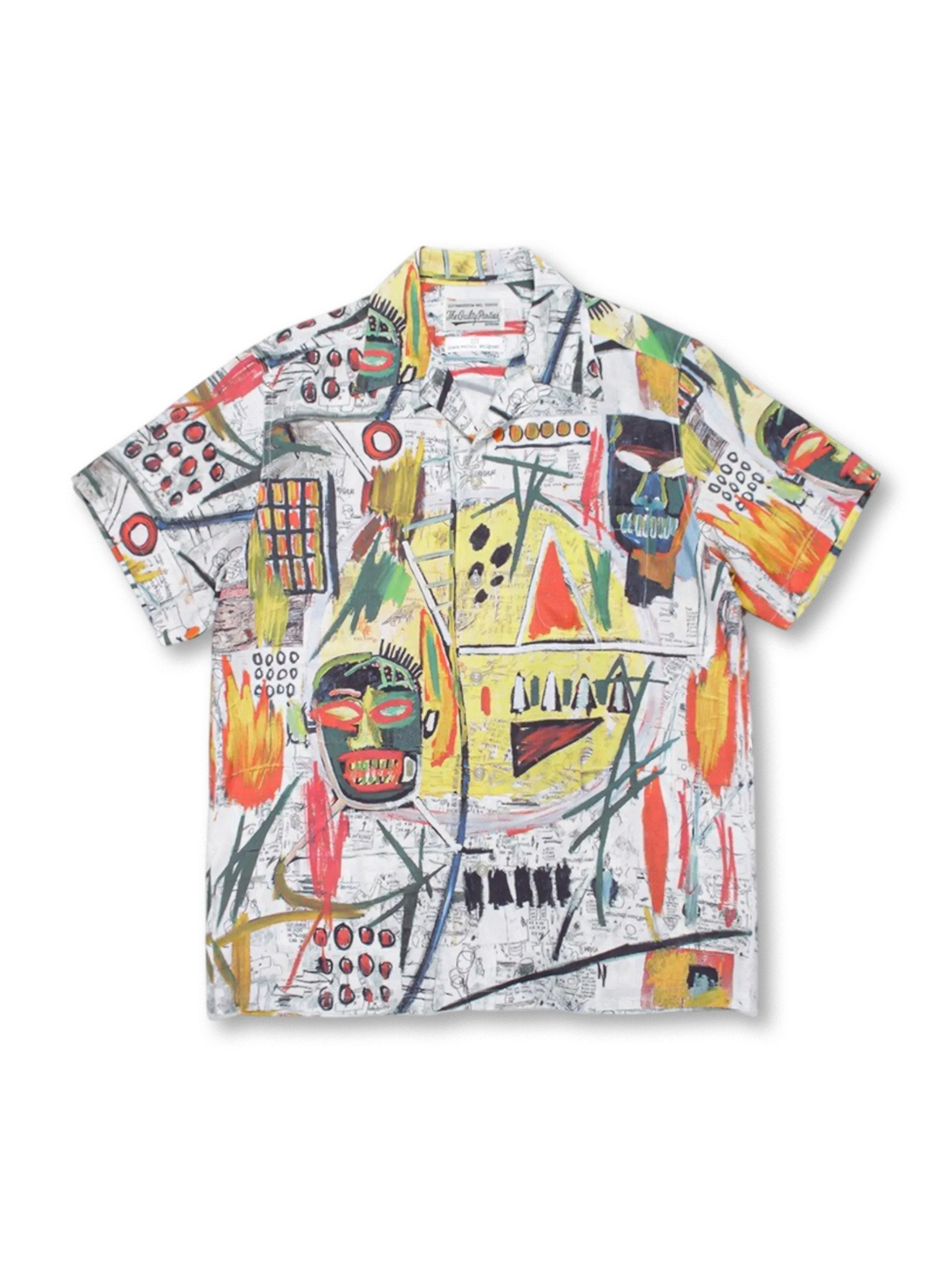  Wacko Maria × Basquiat グラフィティハワイアンシャツ正面全体
