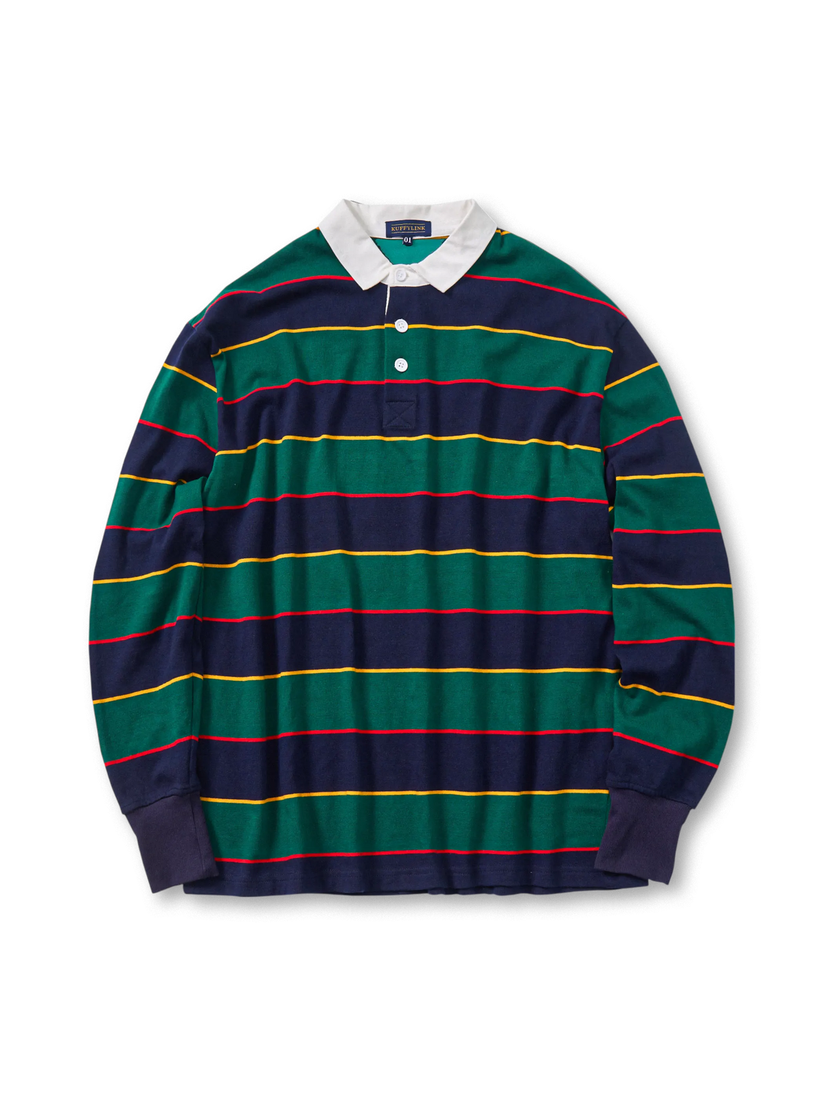 伝統的なA&Sストライプを採用したアイビースタイルのラグビーシャツ。レトロで気品あるデザインが魅力
