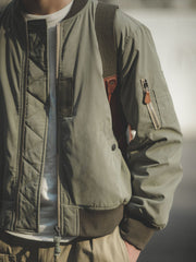 裏キルト中綿 MA-1ジャケット