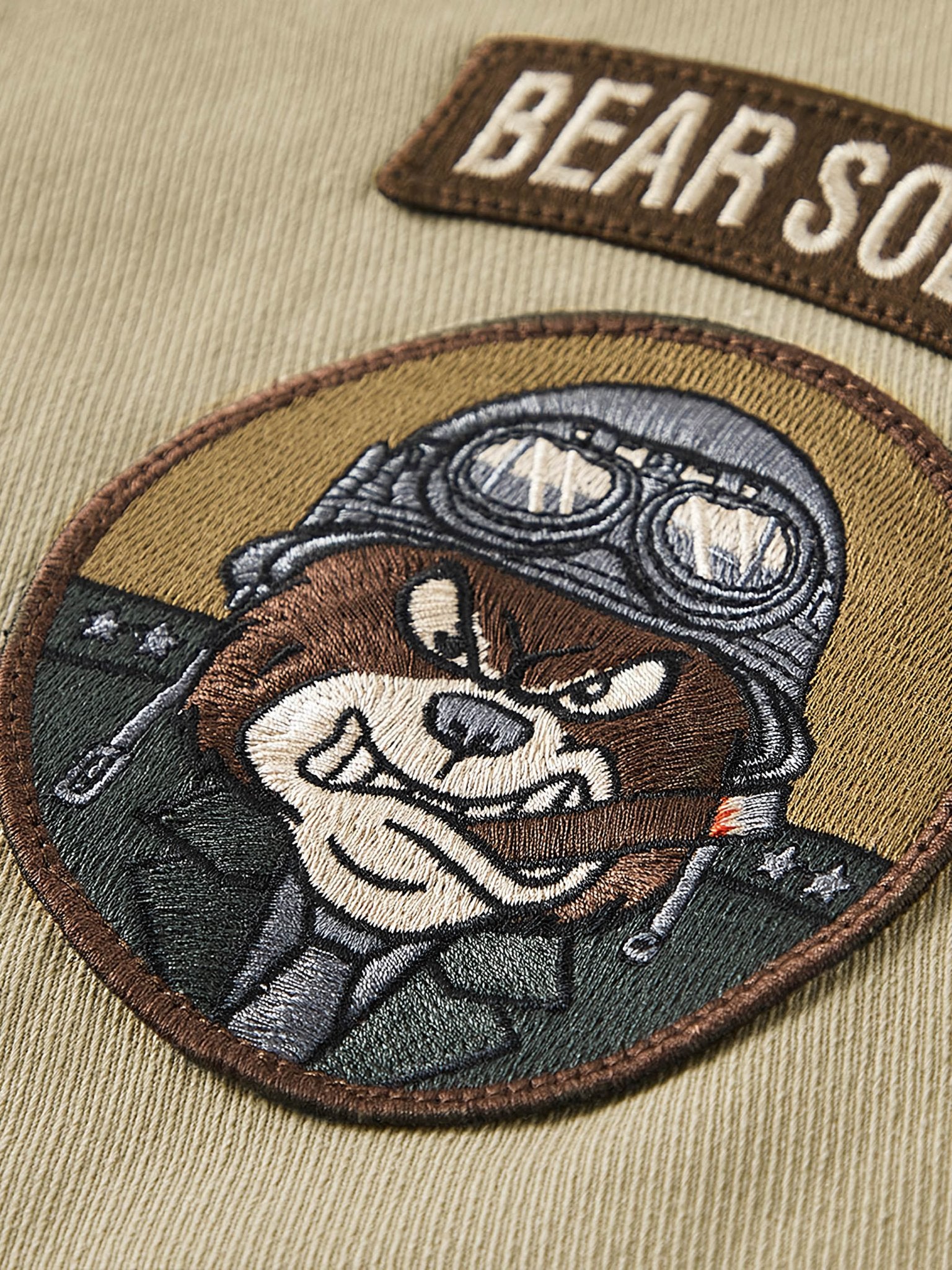 MA-1レザーフライトジャケット「Bear Soldier Voitek private